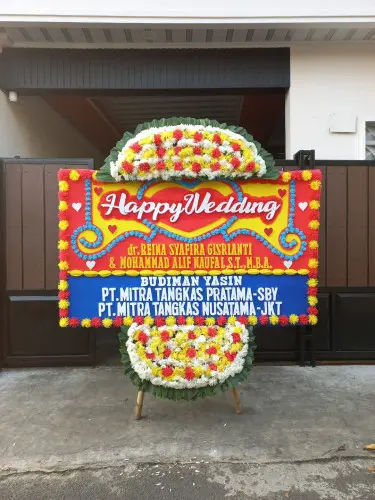 Papan Bunga Pernikahan barusari